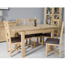 Opus Modern Oak Butterfly Extending Dining Table